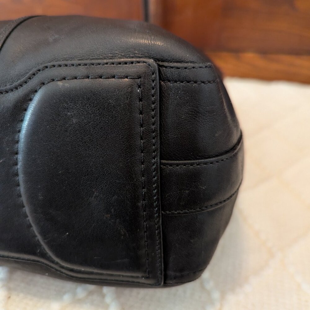 Coach 6950 Amanda Hobo Shoulder Bag Purse Black Leather - Picture 7 of 12